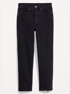 Old Navy Jeans | Sky-Hi Straight Black Denim Jeans | Extra High-Rise Jeans